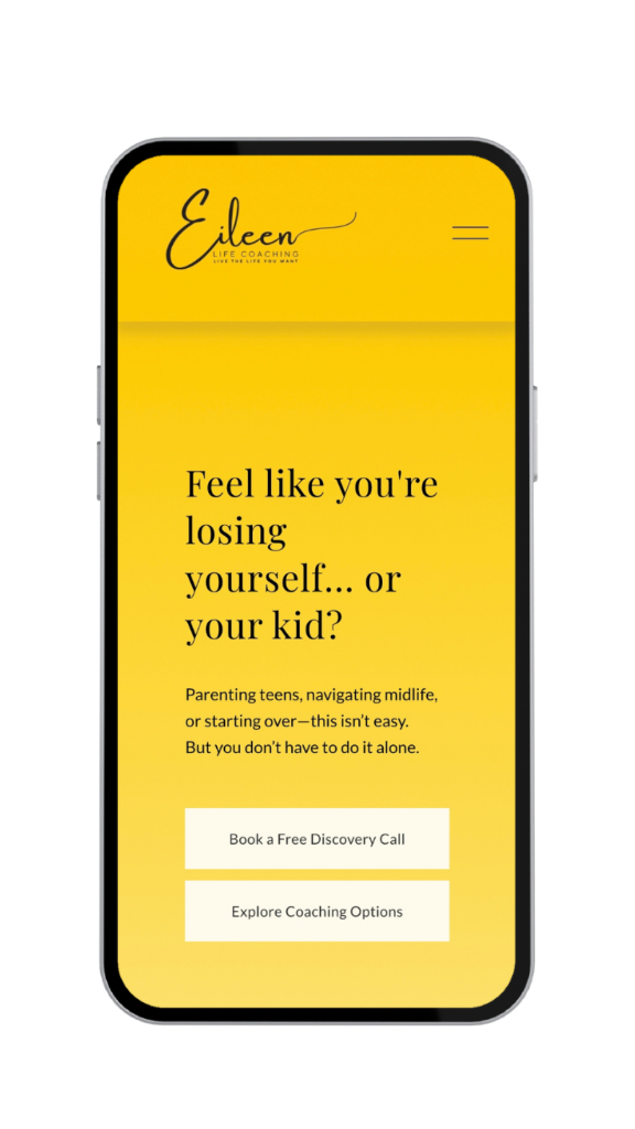 Sidler Studios client website redesign — Eileen Life Coaching