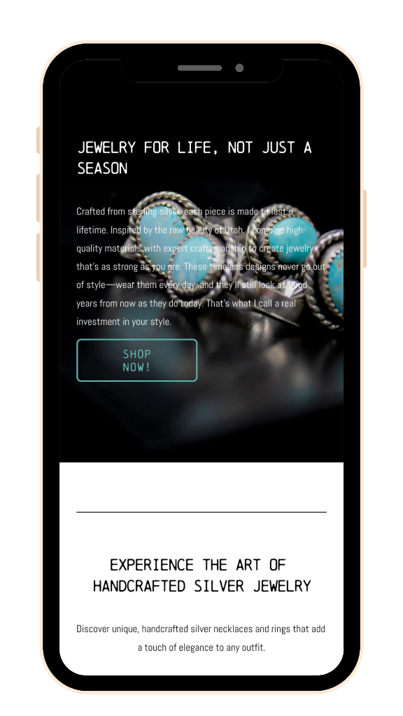 Sidler Studios client website redesign — Salt Hive Silver
