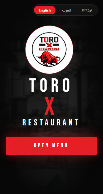 digital-menu template preview