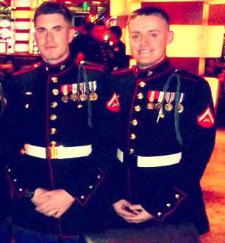 Marines in dress uniform
