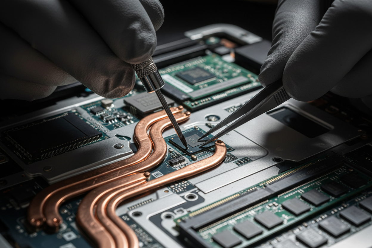 Precision repair work showing veteran-led attention to detail