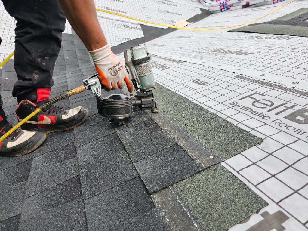 Roofing Nail Gun Action