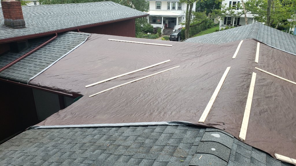 Inspector Walking Roof Ridge