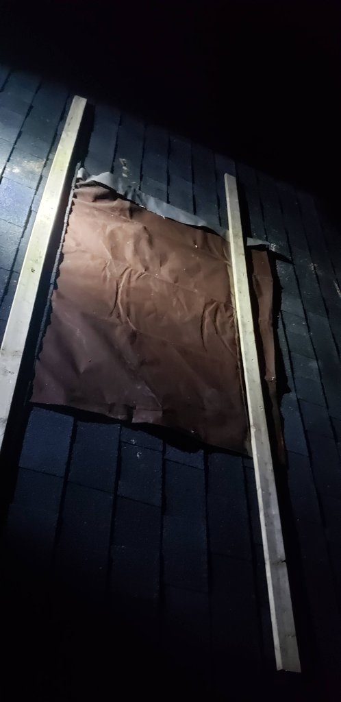 Tear-Off Progress — Porch Tarp