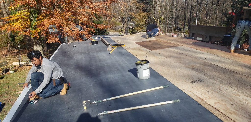 Flat Roof Plywood Install 2020