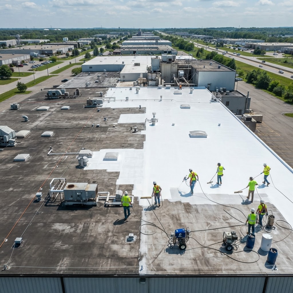 Industrial Roof Coating Restoration
