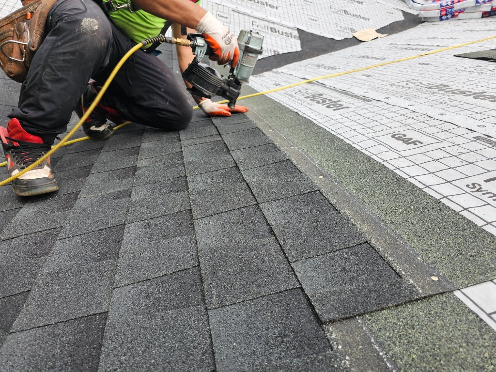 Shingle Install Ground View 2024