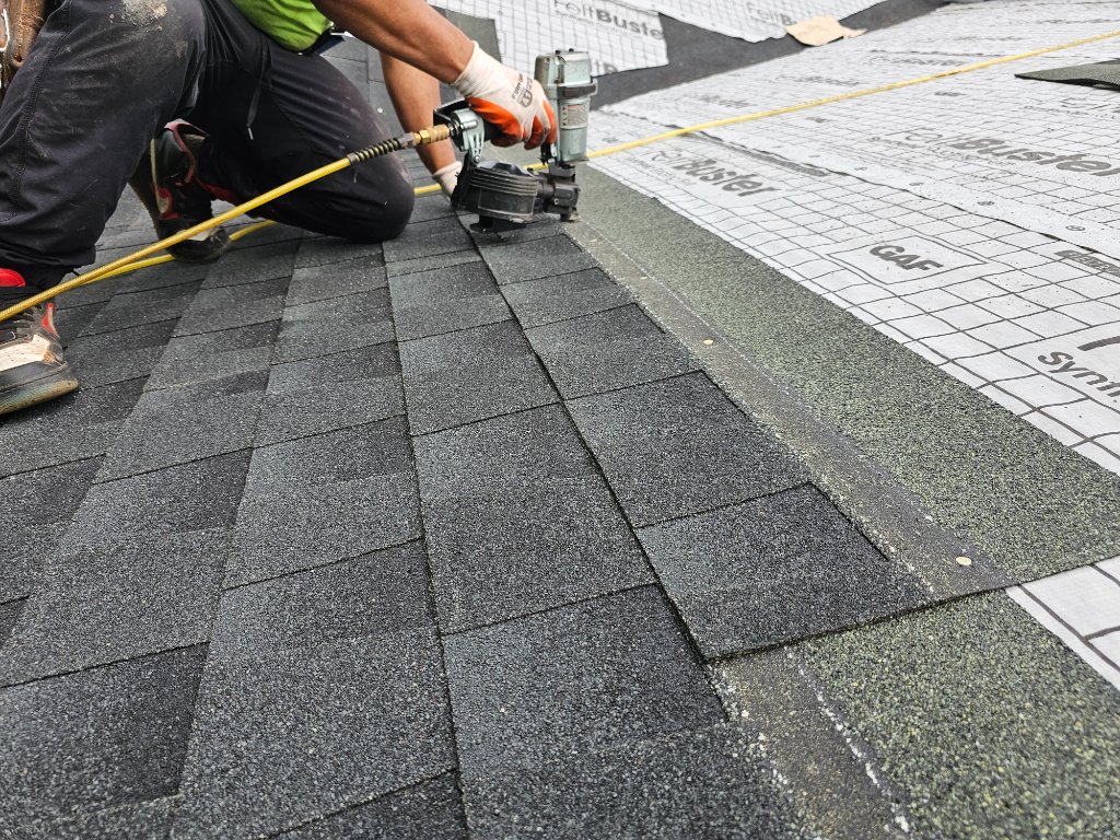 Air Nailer On New Shingles