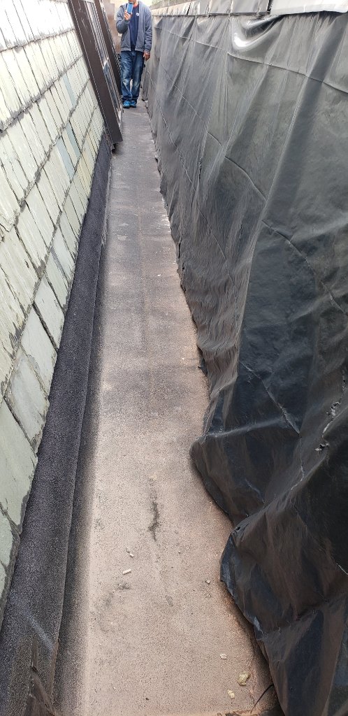 Tarp Between Buildings
