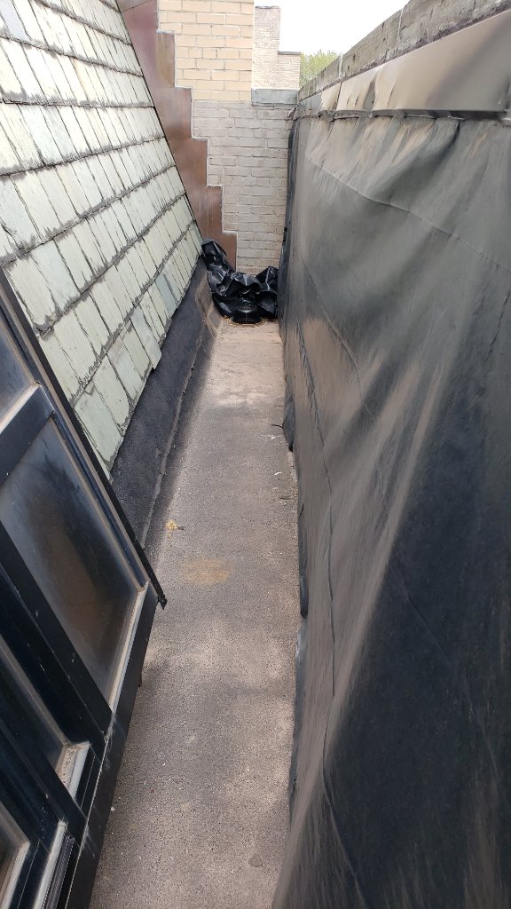 Narrow Rooftop Walkway