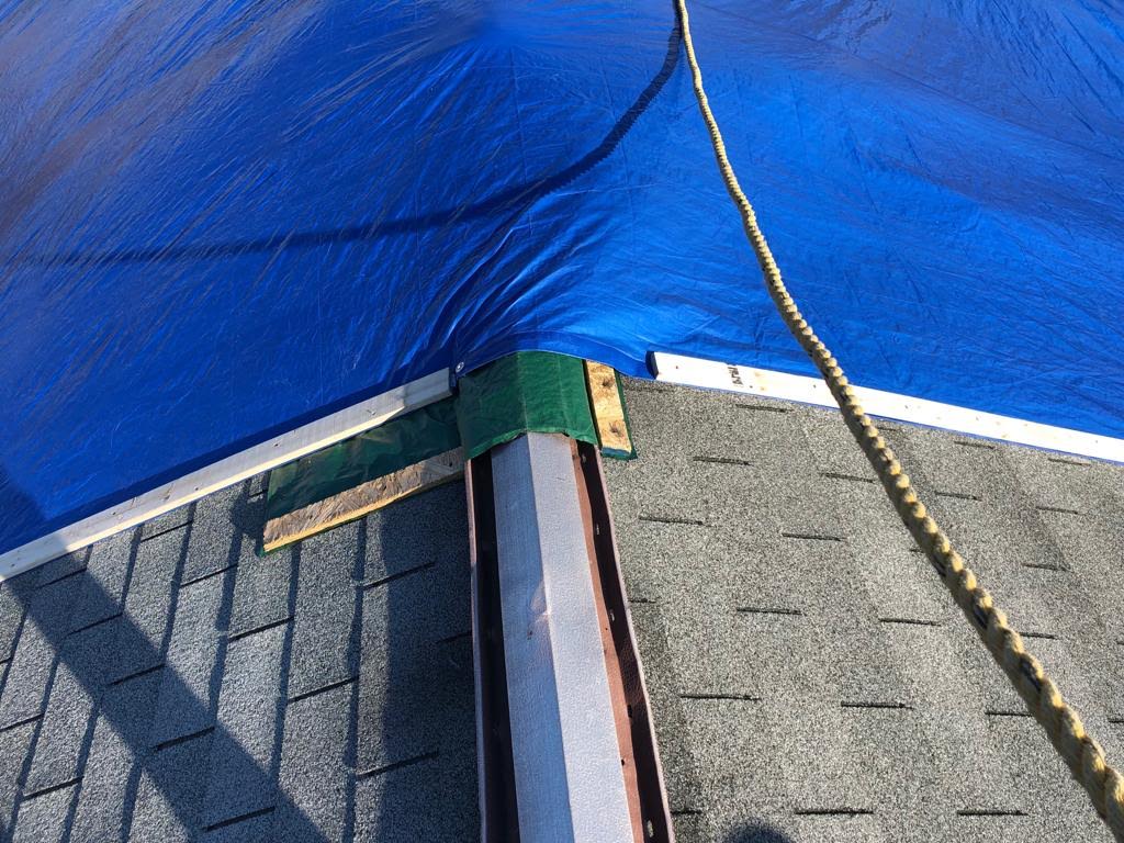 Blue Tarp Edge Detail NJ A