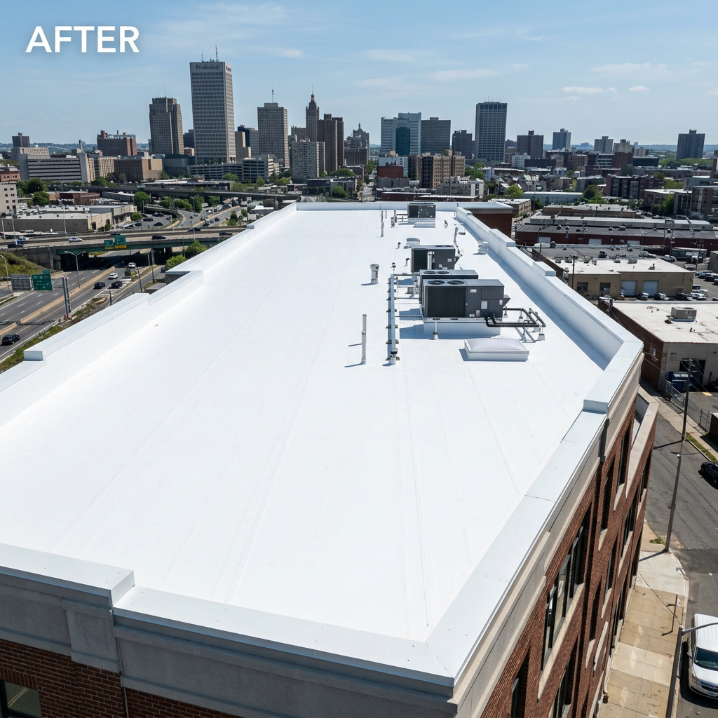 Commercial Flat Roof — GAF TPO - after