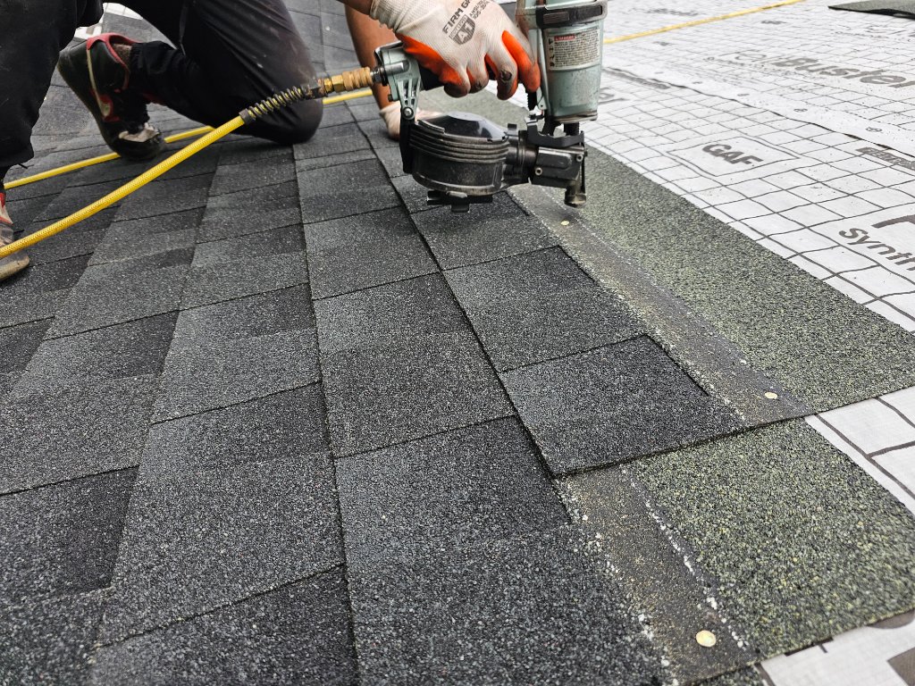 Close-Up Nail Gun Work