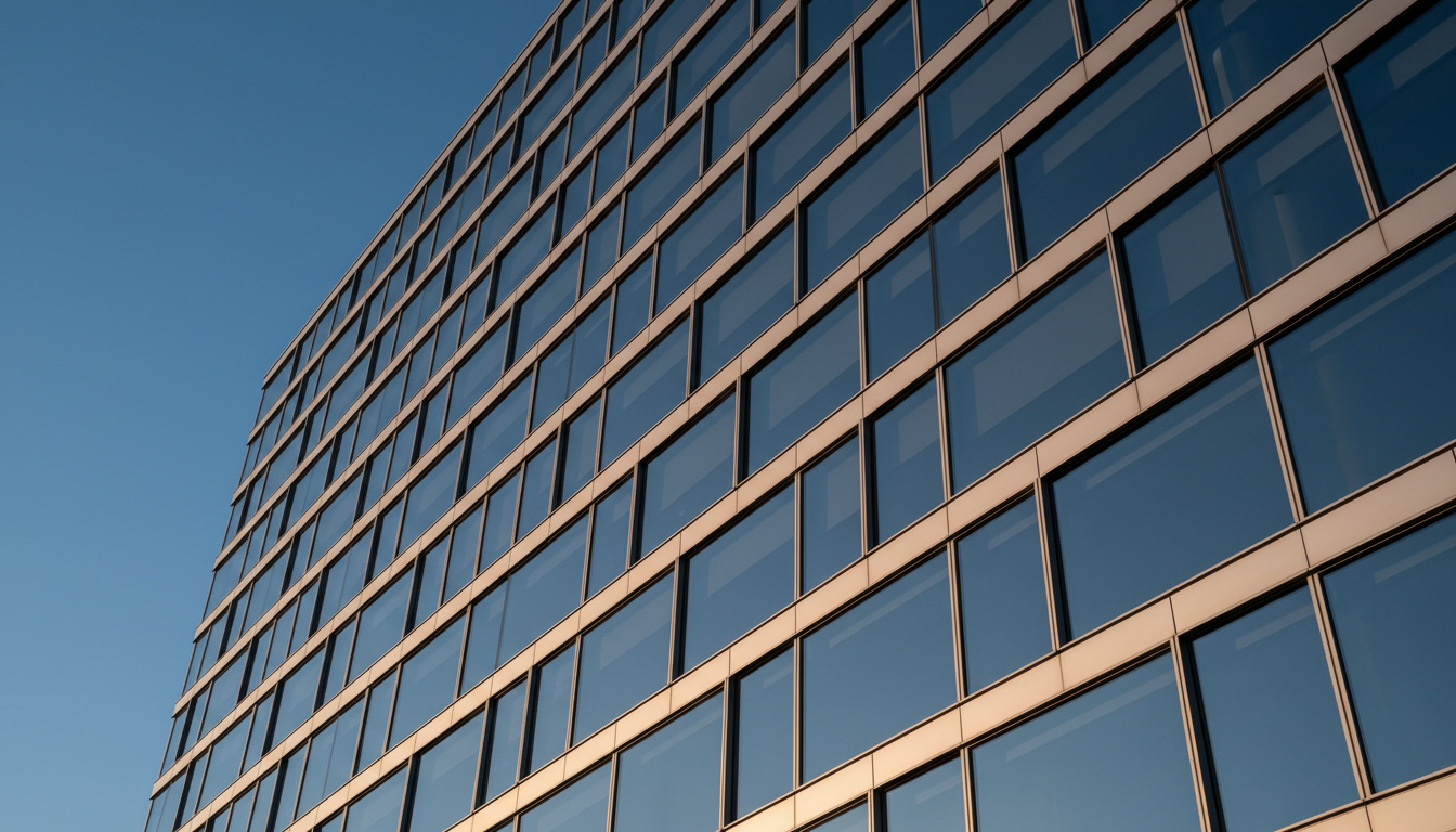 Arquitetura moderna em vidro e aço