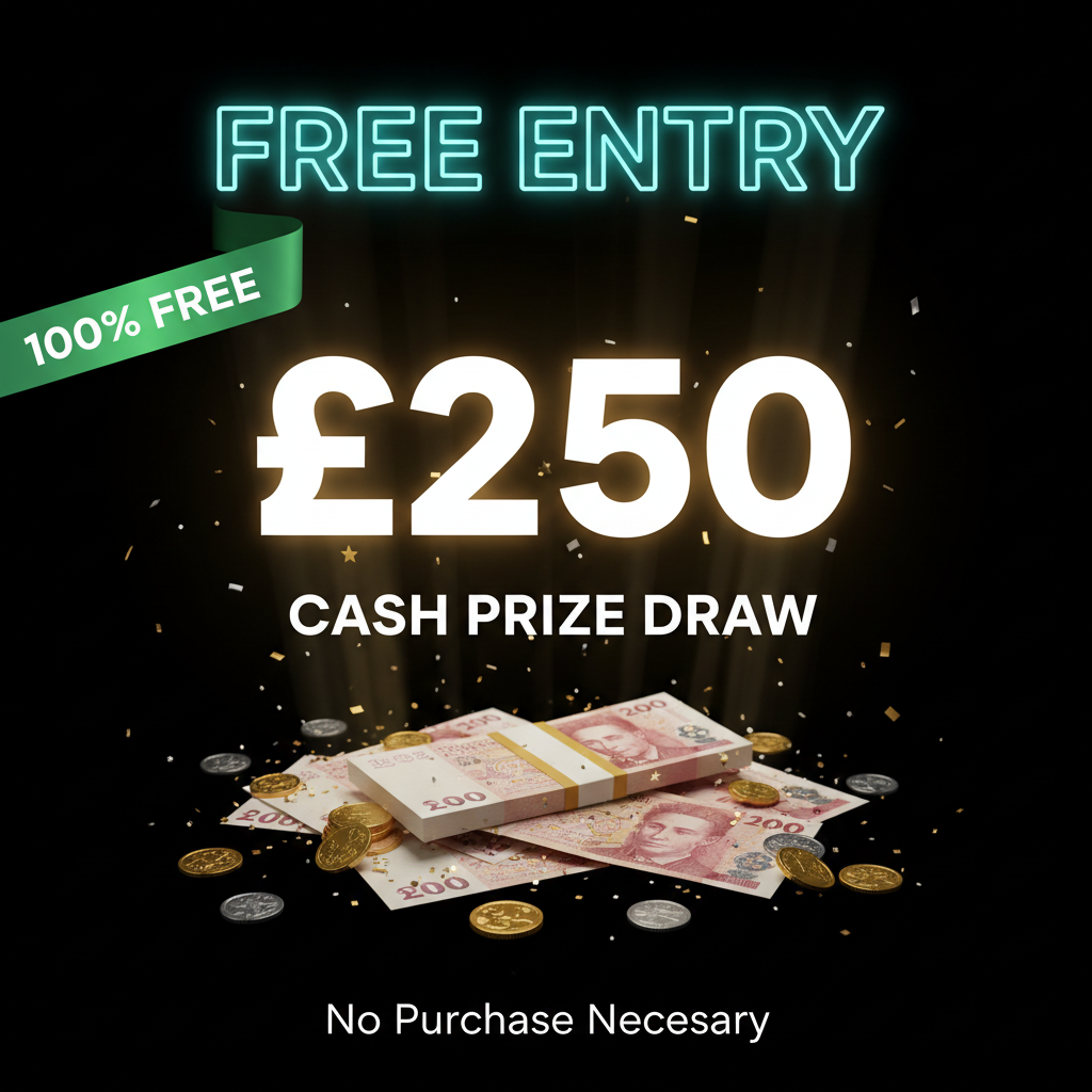 FREE £250 Cash Prize Draw