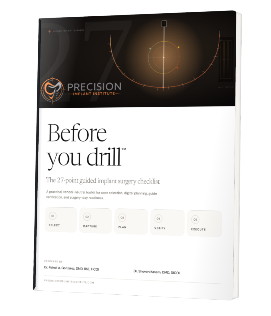 Before You Drill — 27-point guided implant surgery checklist