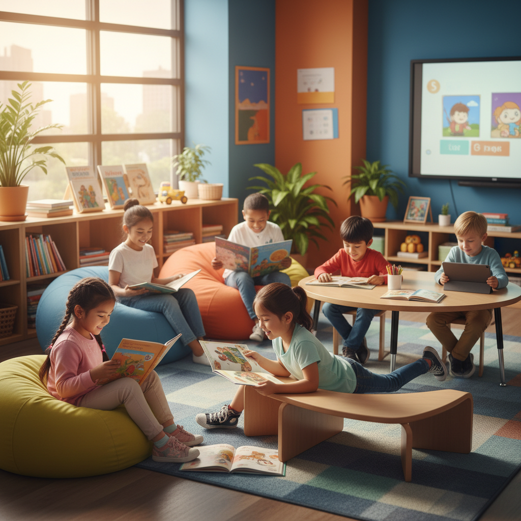 Students reading