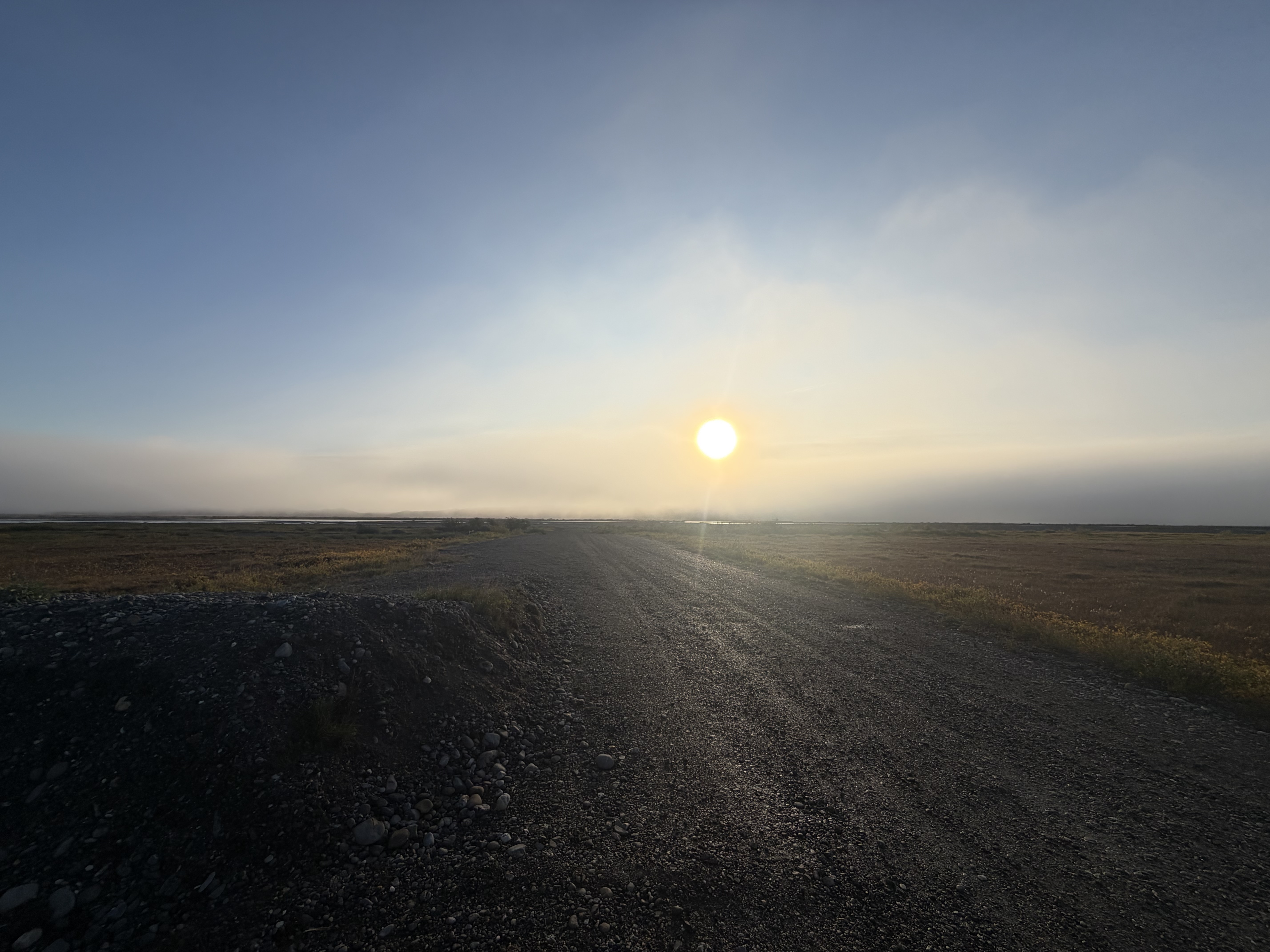 Foggy morning on the Dalton Highway