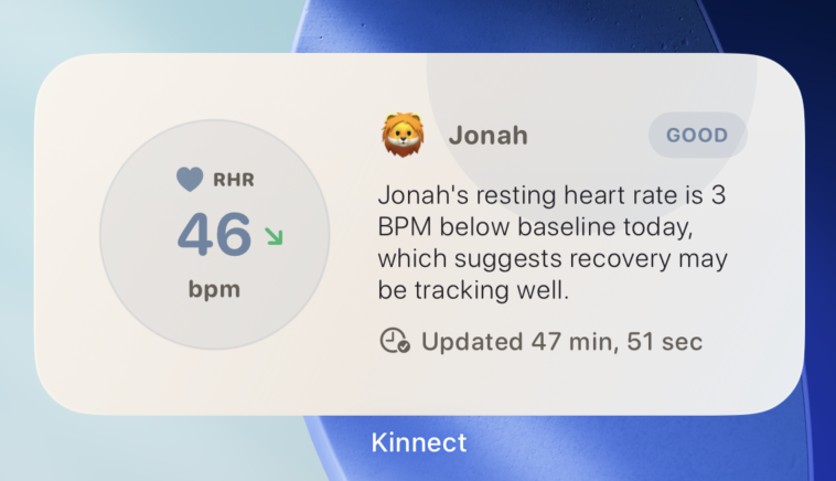 Kinnect Your family's health, on your home screen