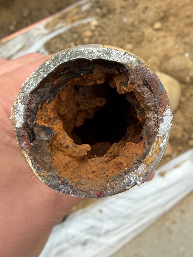 Corroded pipe