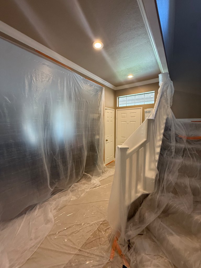 Full entryway and stairway protection during repipe
