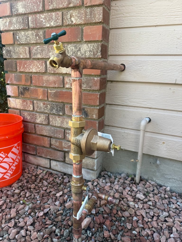 Completed copper repipe with clean soldering