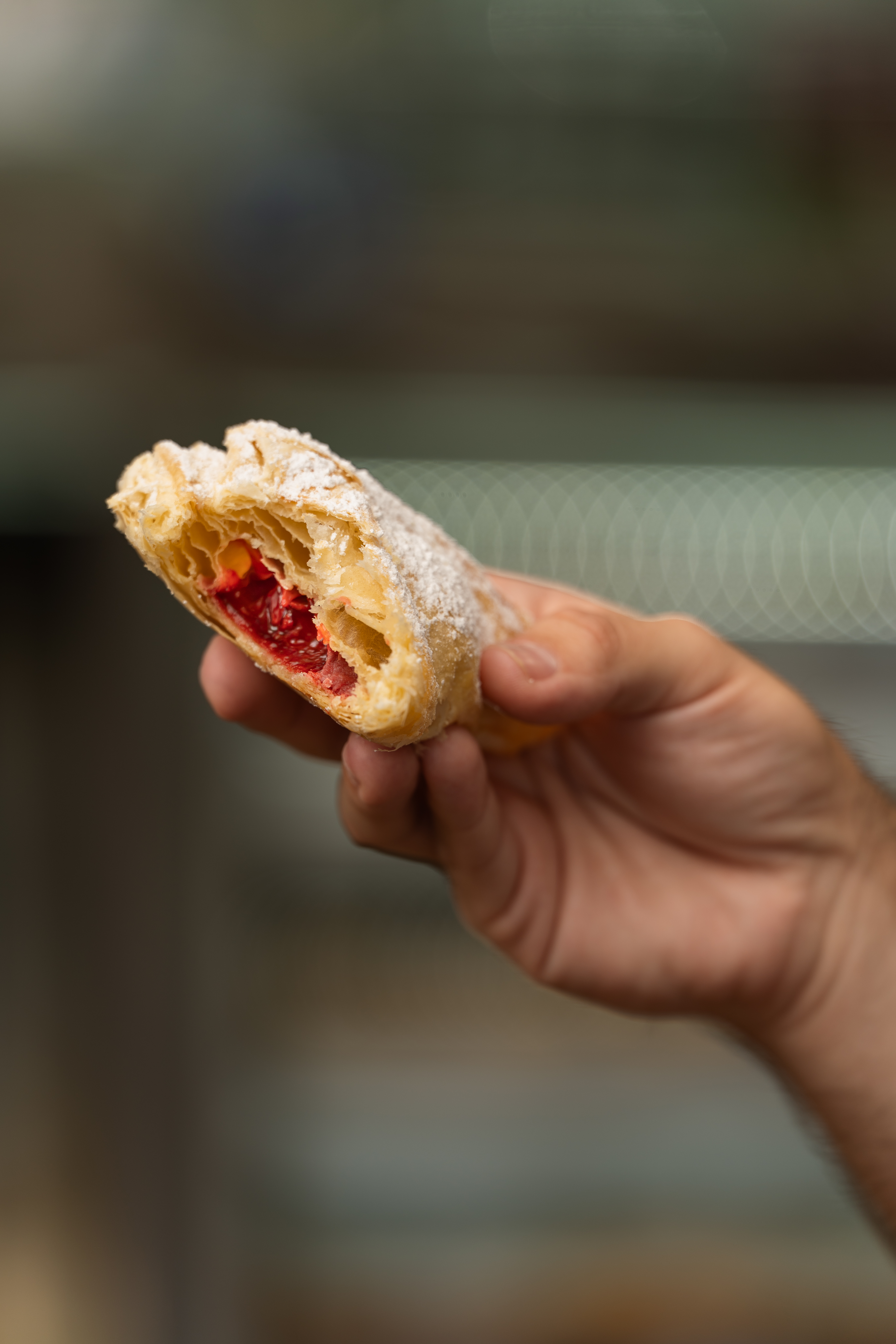 Golden turnover with fruit filling