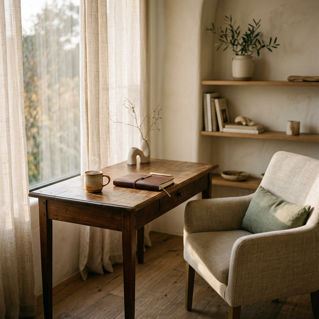 Warm, inviting counseling space