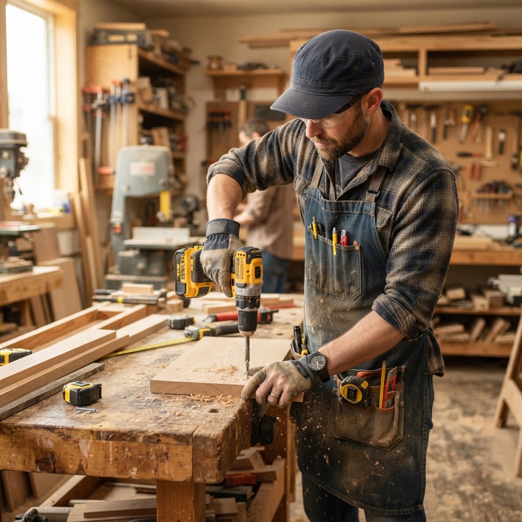 Carpenter contractor at work