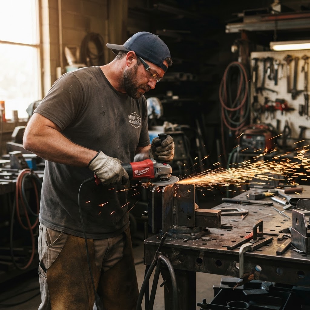 Welder contractor at work
