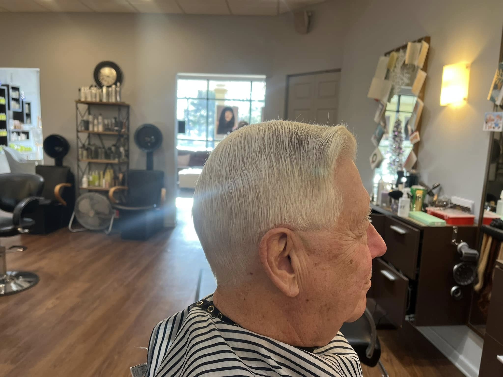 Senior haircut at Hairlines Barbershop Flemington