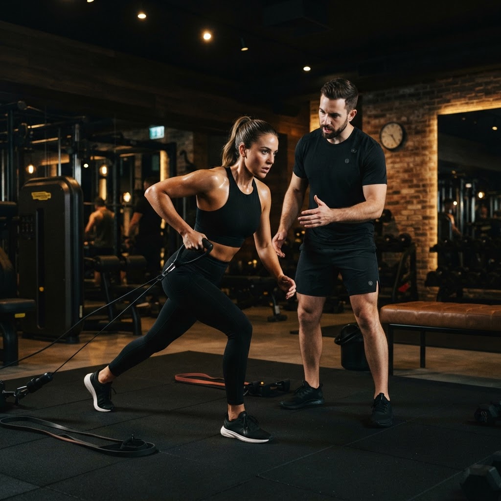 Personal training session with dual task methodology