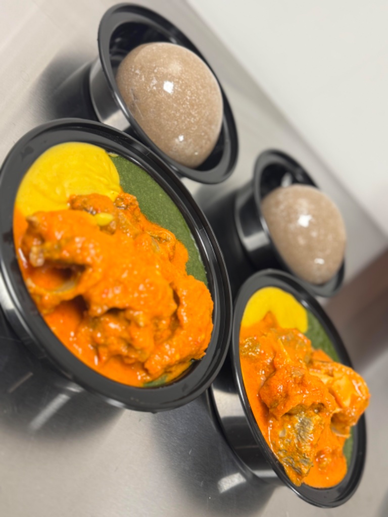 Begiri and Ewedu (Abula) with Swallow