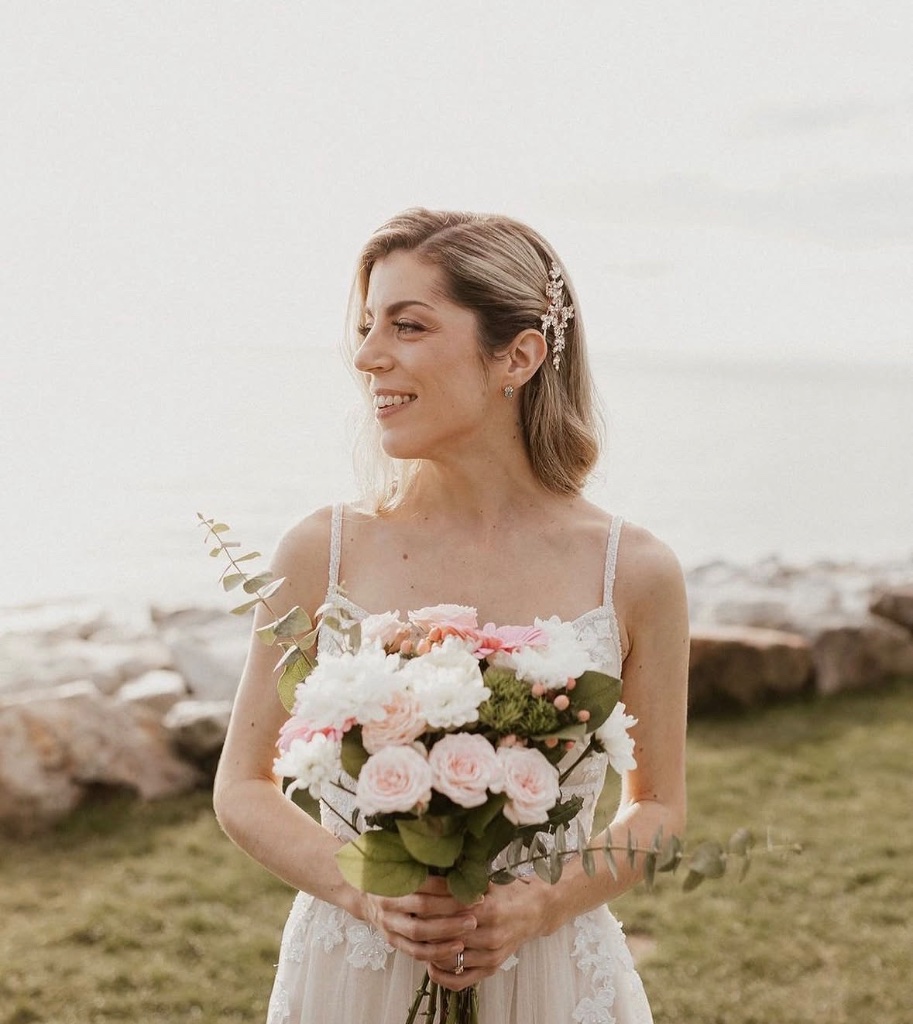 Bride with bouquet
