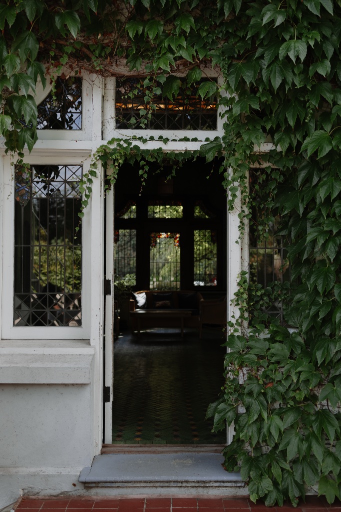 Ivy-covered doorway