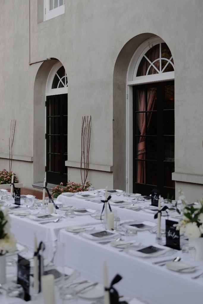Outdoor reception tables
