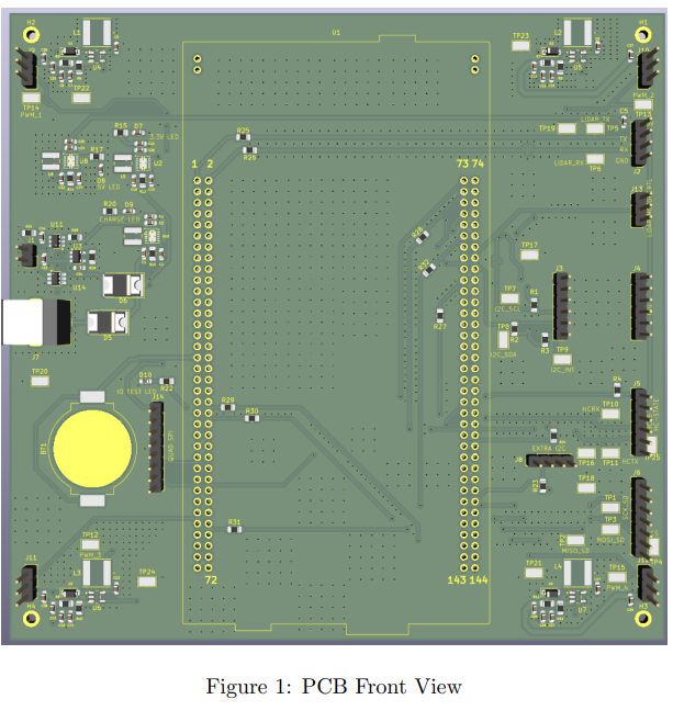 BellBot custom control board, front view