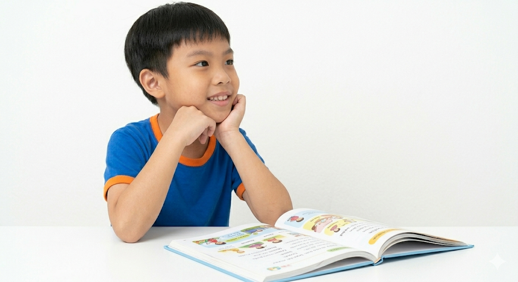 Student practicing grammar
