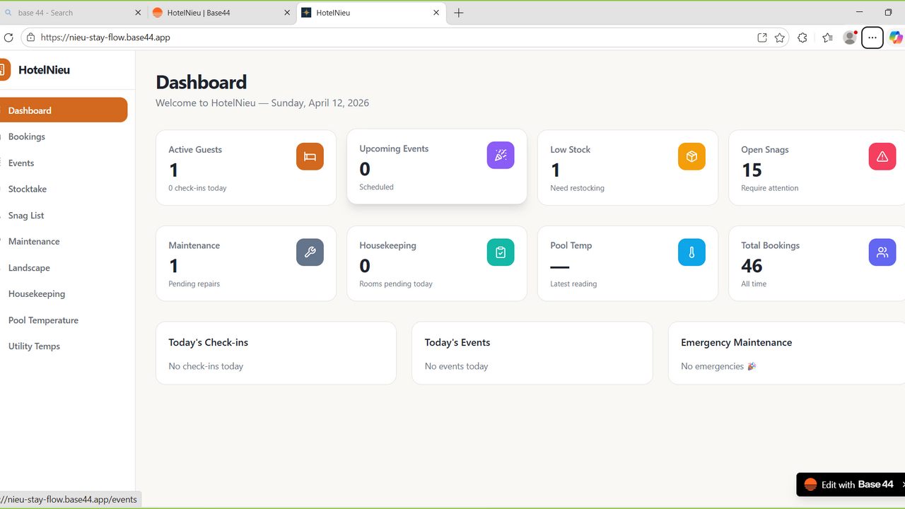 Hotel Nieu template preview