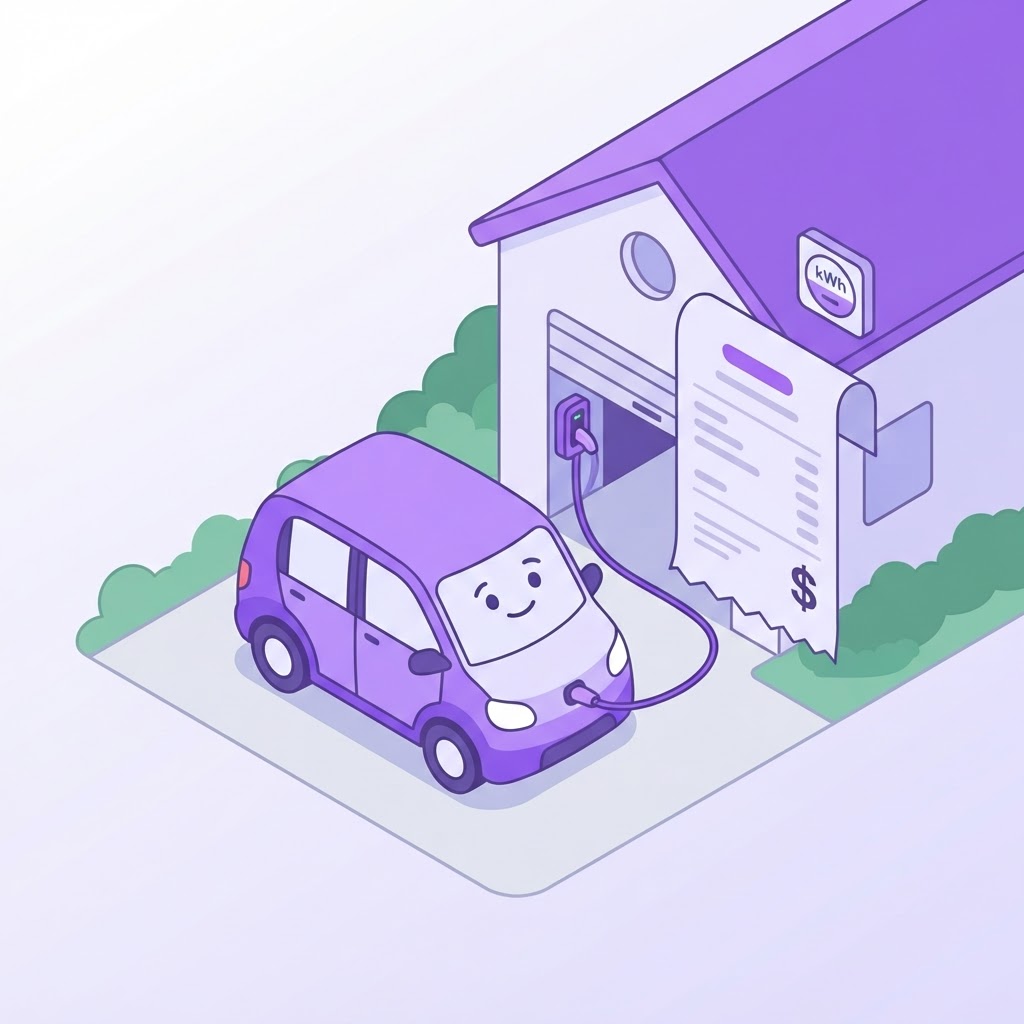 EV charging at home with electricity bill