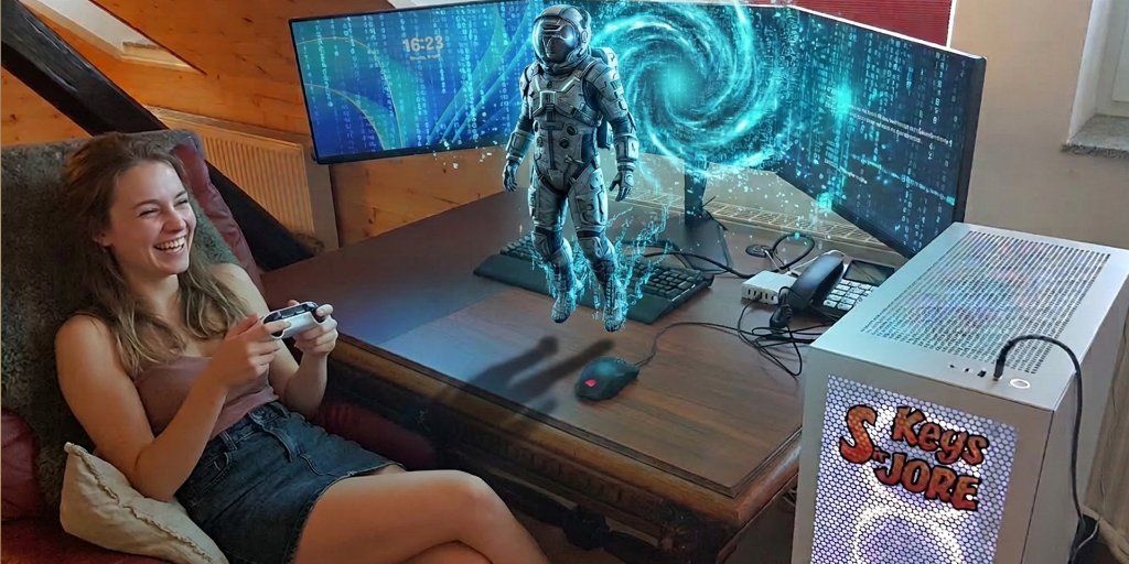 KeysJore – Immersives Gaming mit holografischem Astronauten