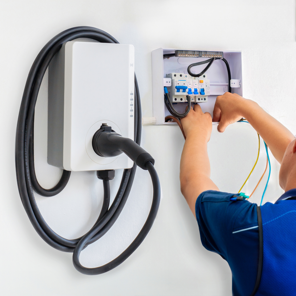 EV charger installed at a UK home