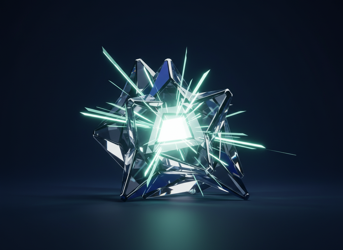 Abstract crystal structure representing financial options