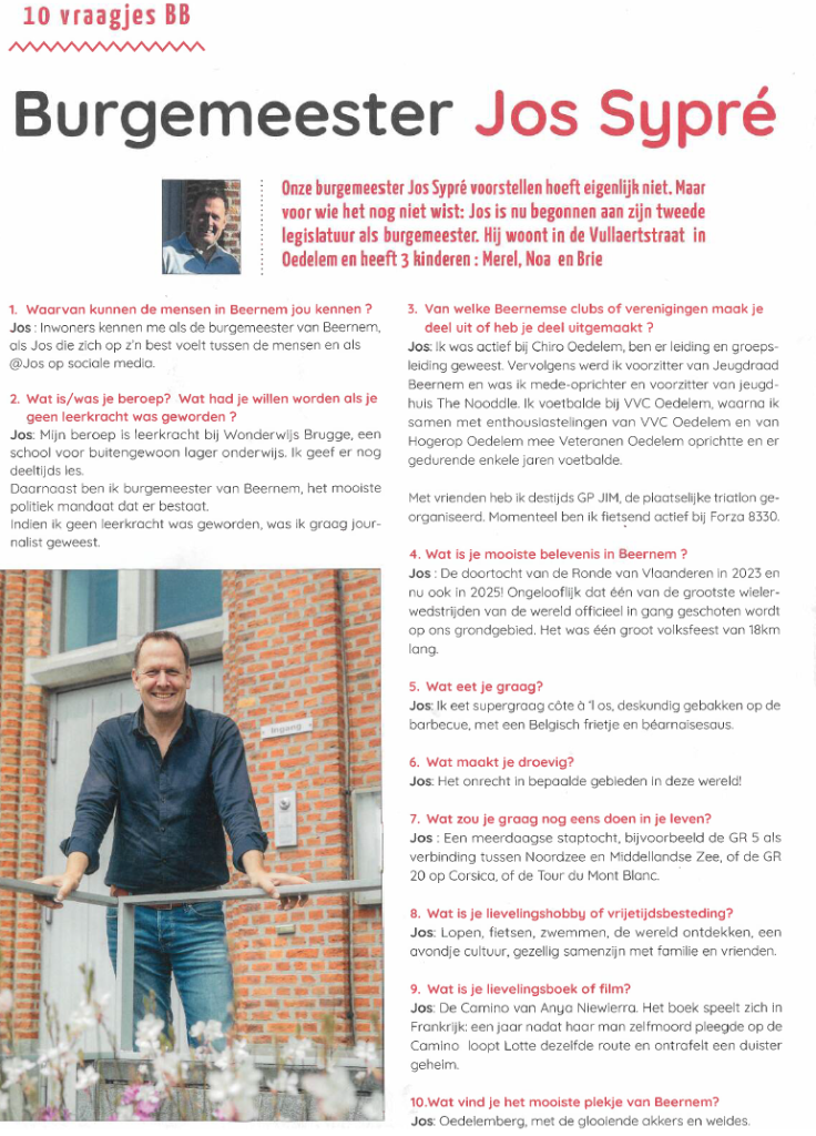 Persartikel burgemeester