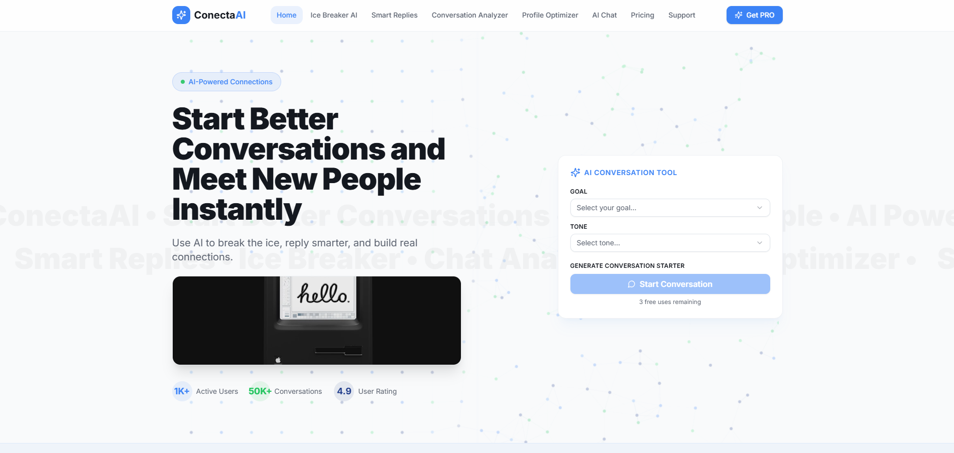 ConectaAI — AI Chat for Better Conversations template preview