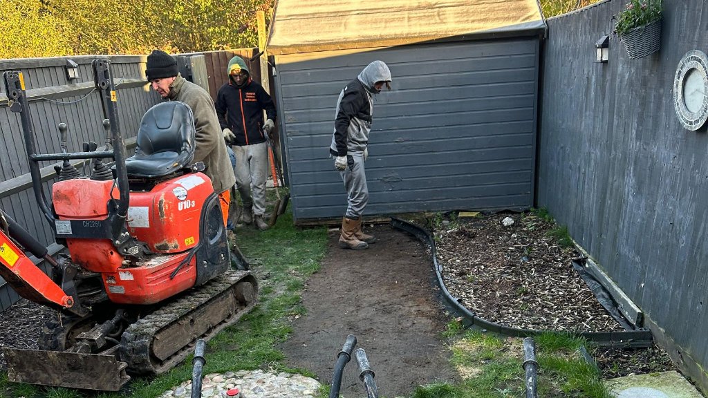 Landscaping Team at Work