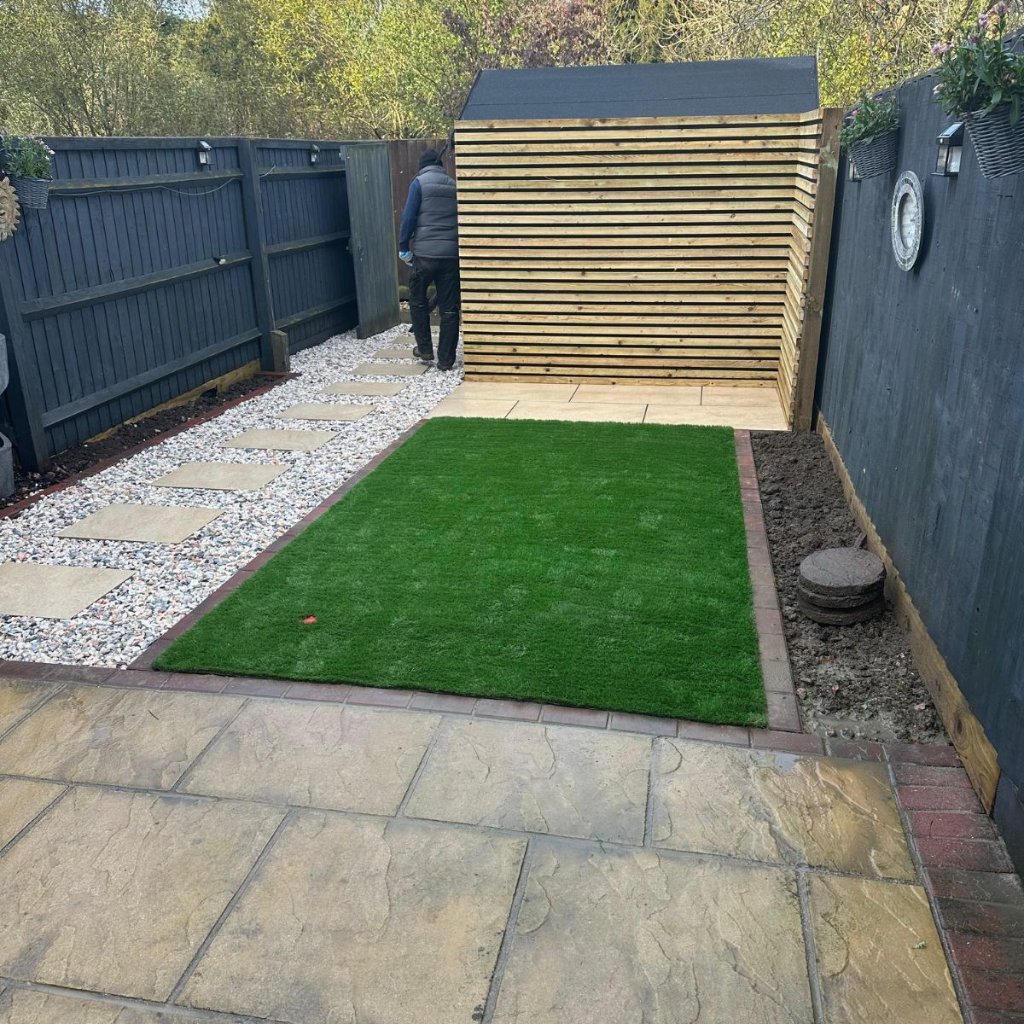 Garden Transformation in Basingstoke - Full Garden Redesign & Turf Installation