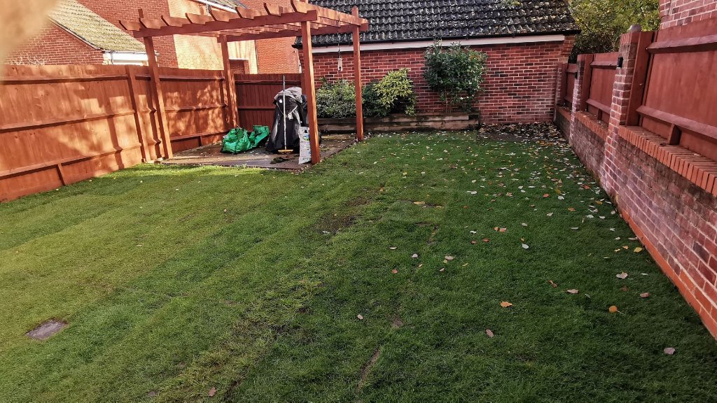 After turf installation Basingstoke garden