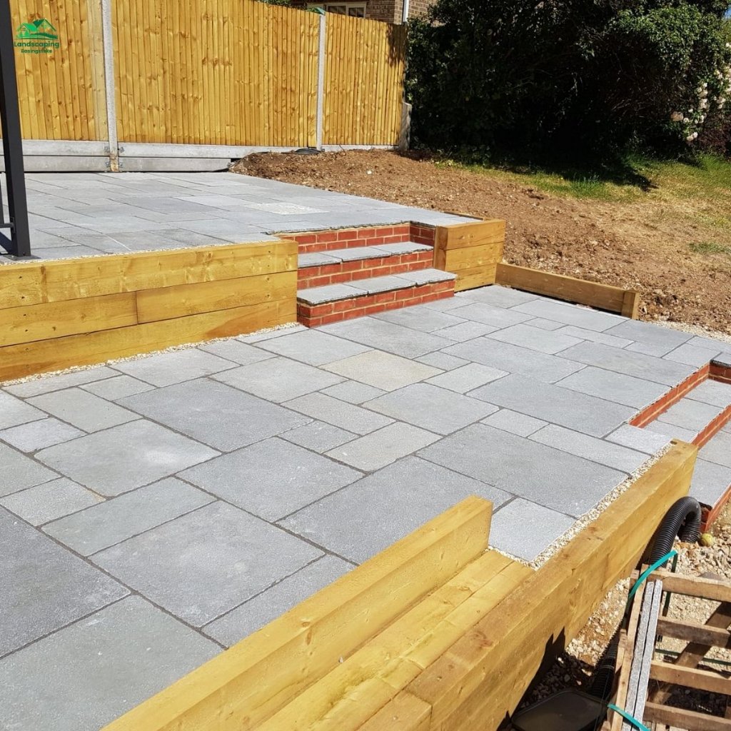 Grey porcelain patio Basingstoke