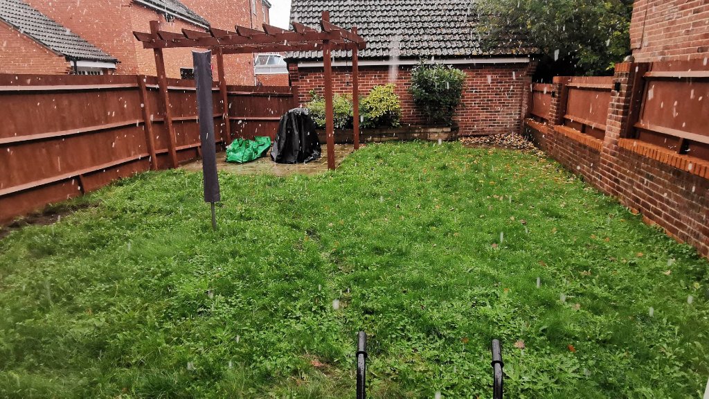 Before turf installation Basingstoke garden